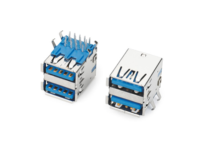 USB3.0AF雙層90度DIP彎腳