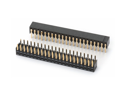 2.54mm 8.1H 雙排90° DIP°(2-40Pin)